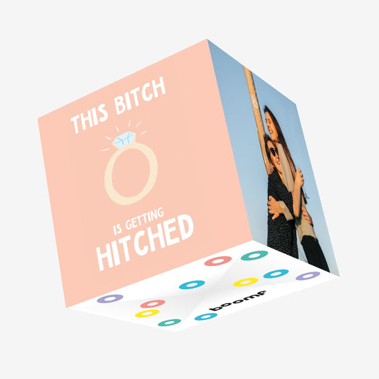 Hitched Engagement Confetti-exploding Greetings Card