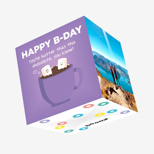 Marshmallows In Hot Chocolate Happy Birthday Confetti-exploding Greetings Card