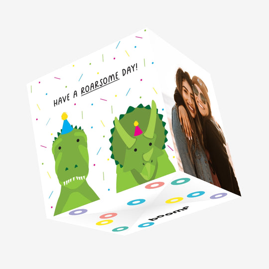 Cute Dinosaur Roarsome 7th Birthday Card