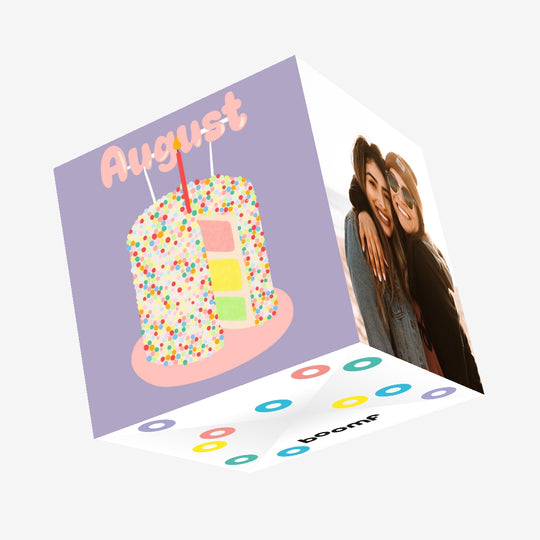 August Sprinkles Confetti-exploding Greetings Card