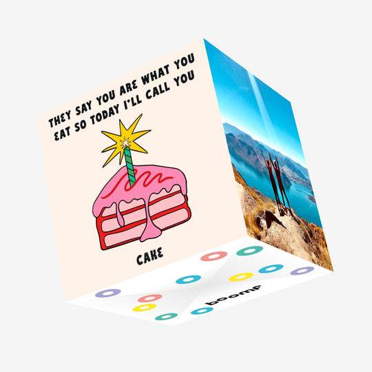 You Are What You Eat Cake Birthday Confetti-exploding Greetings Card