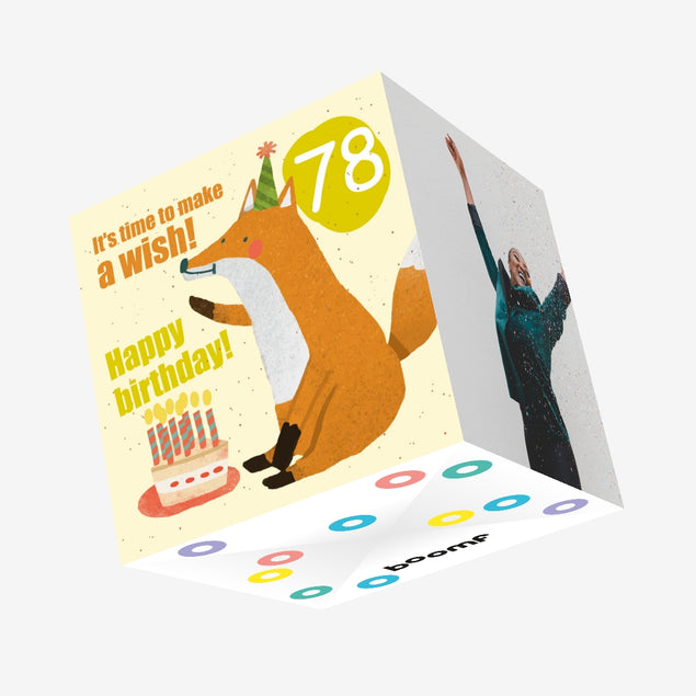 Make a Wish 78th Birthday Confetti-exploding Greetings Card