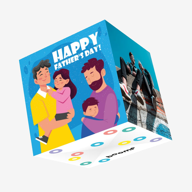 Happy Father's Day Pride Confetti-exploding Greetings Card