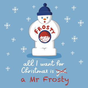 Funny Mr Frosty Trauma Christmas Card - 1