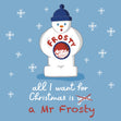 Funny Mr Frosty Trauma Christmas Card - 1