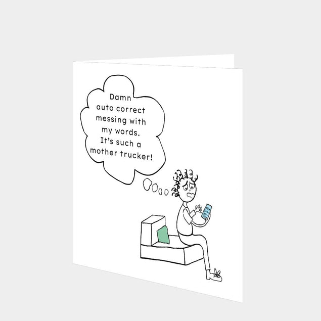 Autocorrect Mother Trucker Card