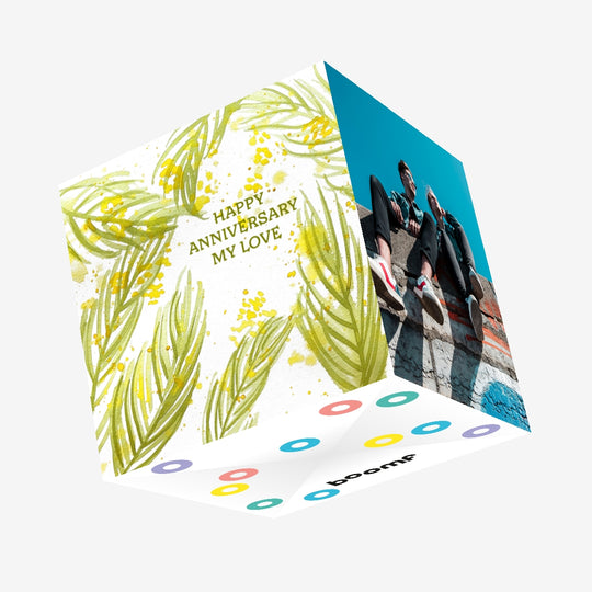 Plants Happy Anniversary My Love Confetti-exploding Greetings Card