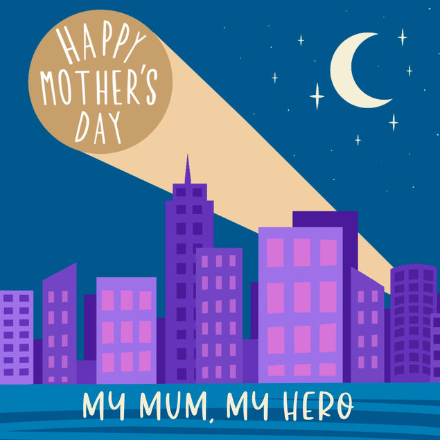 My Mum My Hero Bomb 3D Cube Card