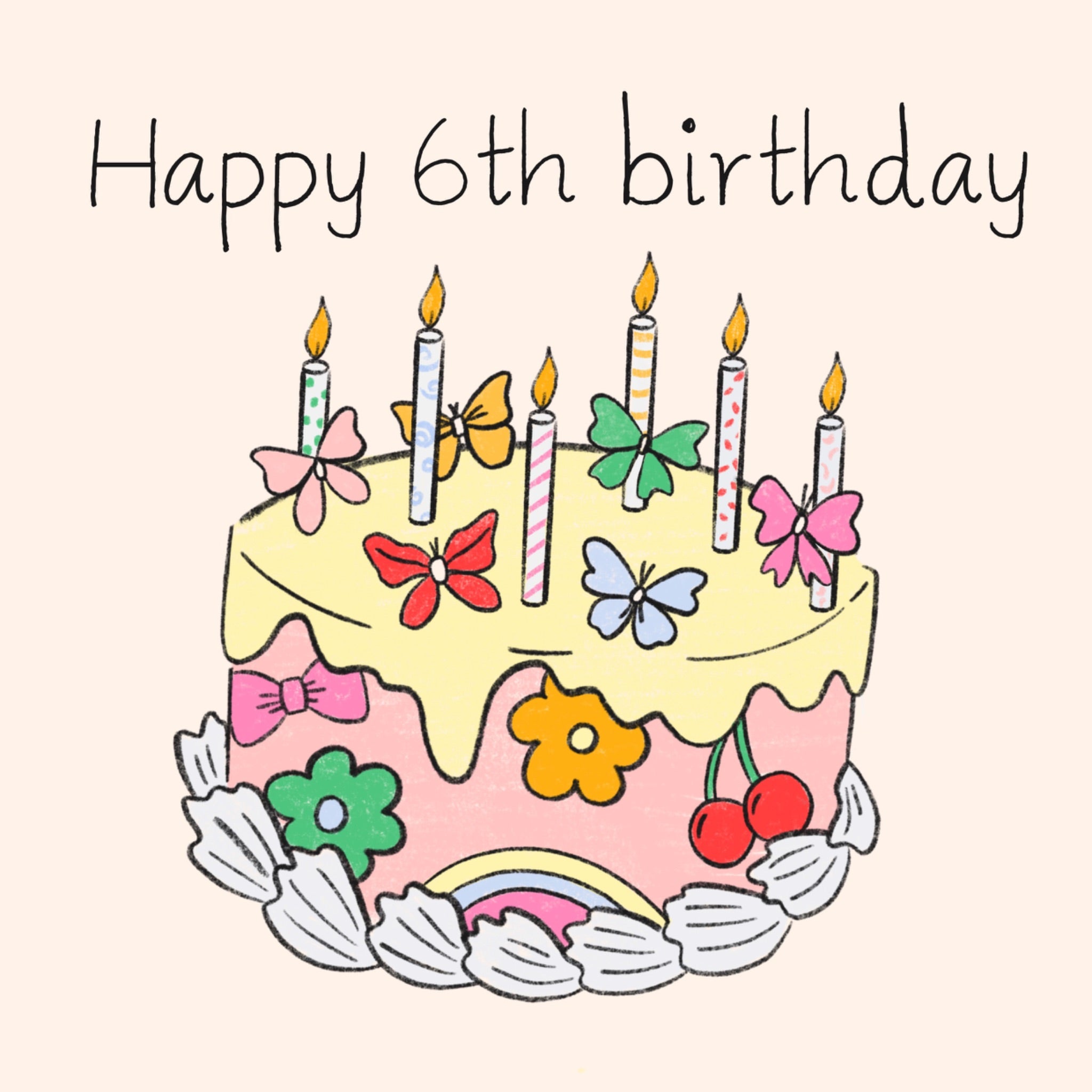 Granddaughter 6th Birthday Cards | Boomf