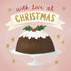 Christmas Pudding Pink Card