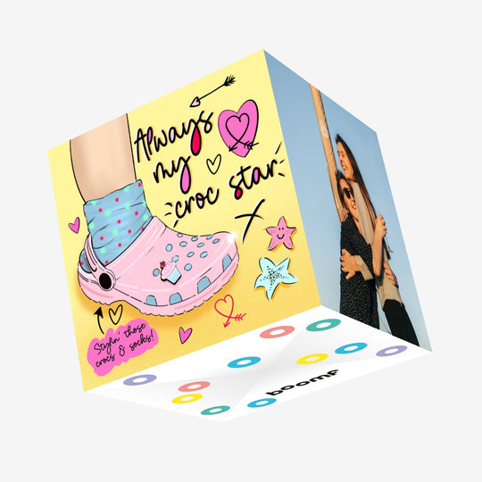 Always my Croc star Confetti-exploding Greetings Card