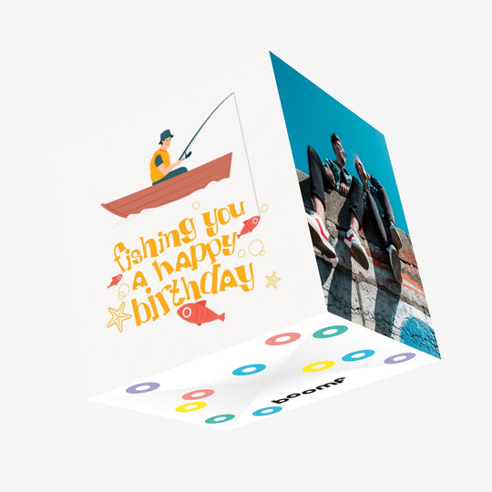 Fishing You A Happy Birthday Confetti-exploding Greetings Card