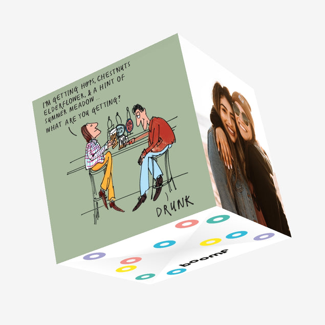 Hops, chestnuts and elderflower Confetti-exploding Greetings Card