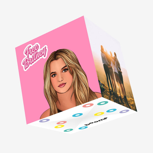 Free Britney Confetti-exploding Greetings Card
