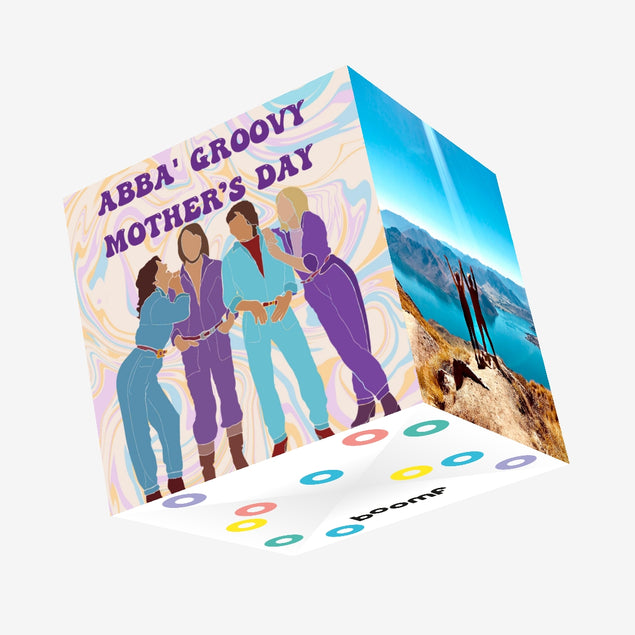 Abba' Groovy Mother's Day Confetti-exploding Greetings Card