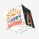 Sunshine Water Color Happy Birthday Confetti-exploding Greetings Card