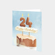 24th Happy Birthday Cake Card