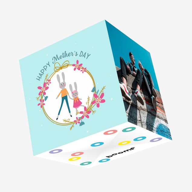 Rabbit Mother Confetti-exploding Greetings Card
