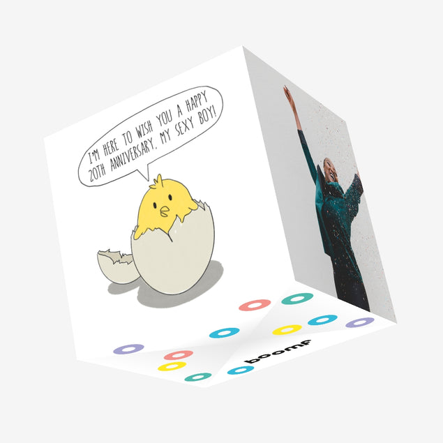 Happy 20th Anniversary My Sexy Husband Confetti-exploding Greetings Card