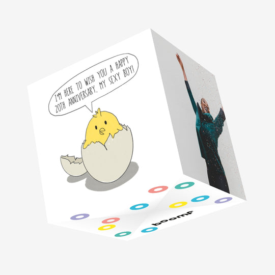 Happy 20th Anniversary My Sexy Husband Confetti-exploding Greetings Card