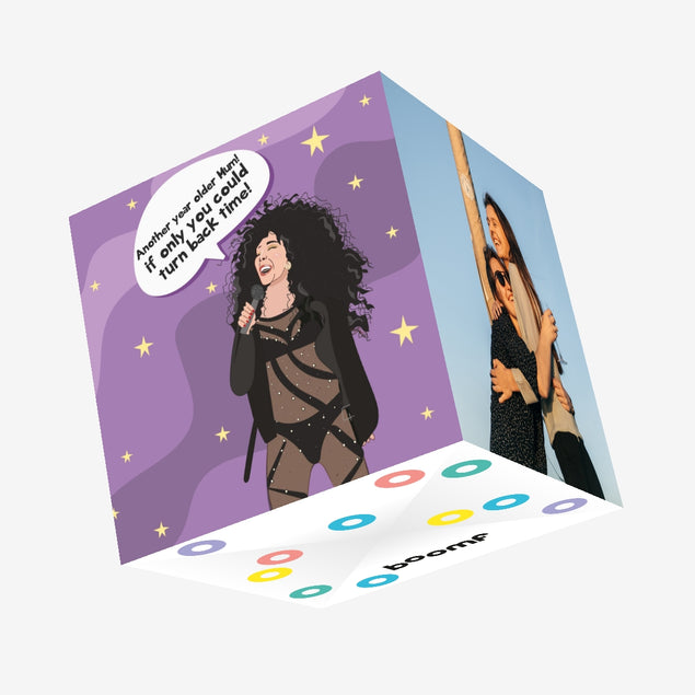 Mum Turn Back Time Cher Birthday Confetti-exploding Greetings Card