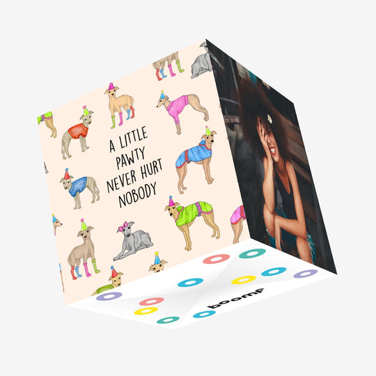 A Little Pawty Never Hurt Nobody Confetti-exploding Greetings Card