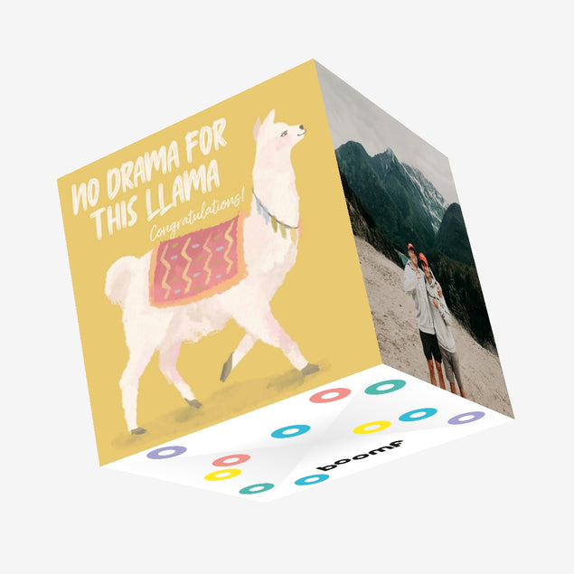 No Drama For This Llama Congratulations Confetti-exploding Greetings Card