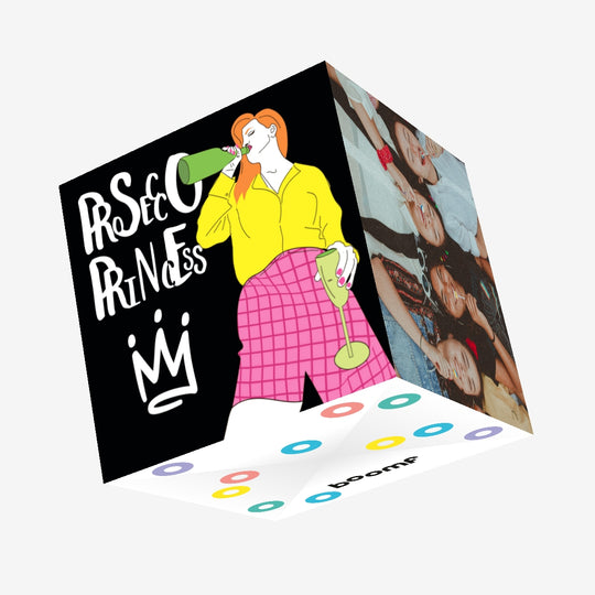 Prosecco Princess Confetti-exploding Greetings Card