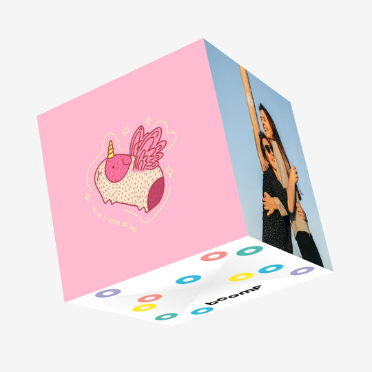 You Can Be Whoever You Want Pink Guinea Pig Unicorn Confetti-exploding Greetings Card