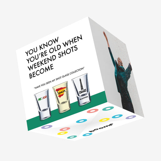 Shot Glass Collection Birthday Confetti-exploding Greetings Card
