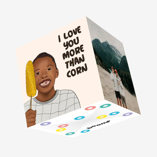 I Love You More Than Corn Tik Tok Kid Confetti-exploding Greetings Card