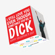 You're A Dick But I Love You Valentine's Day Confetti-exploding Greetings Card
