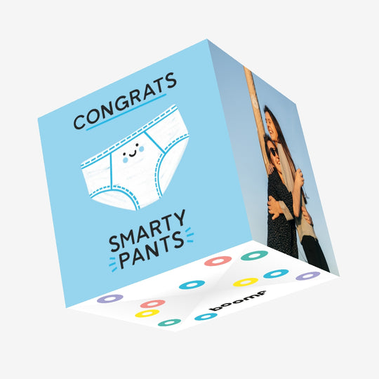 Congratulations Smarty Pants Confetti-exploding Greetings Card