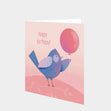 Happy Birthday Blue Bird And A Baloon Card