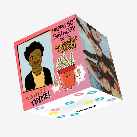 It's Party Thyme Happy Birthday Confetti-exploding Greetings Card