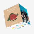 Cute Dino Merry Christmas And Happy New Year To My Grandson Confetti-exploding Greetings Card