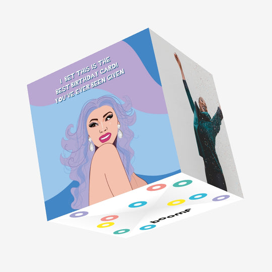 The Best i Birthday Confetti-exploding Greetings Card