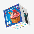 Happy 96th Birthday Cupcake Confetti-exploding Greetings Card
