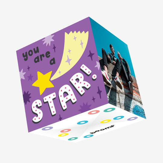 You Are A Star In Purple Sky Confetti-exploding Greetings Card
