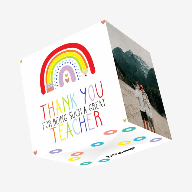Thank You, Teacher Confetti-exploding Greetings Card