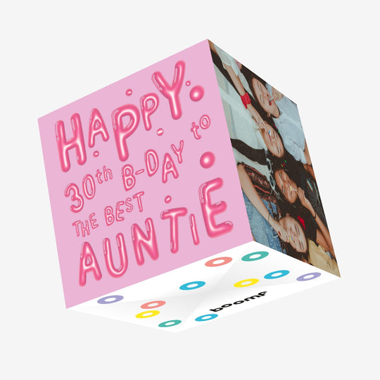 Happy 30th Birthday Best Auntie Confetti-exploding Greetings Card