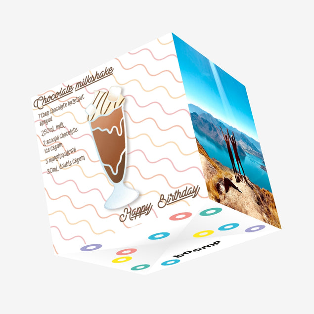 Milkshake Recipe Happy Birthday Confetti-exploding Greetings Card