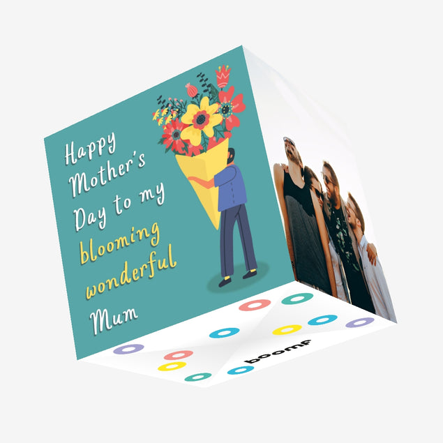 Happy Mother's Day To My Blooming Wonderful Mum Confetti-exploding Greetings Card