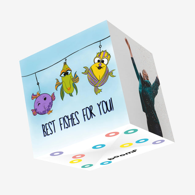 Best Fishes For You Colourful Fish Confetti-exploding Greetings Card
