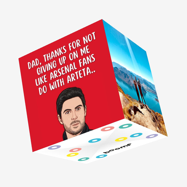 Dad, thanks for never giving up on me.. Confetti-exploding Greetings Card