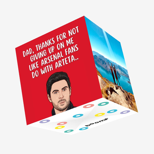 Dad, thanks for never giving up on me.. Confetti-exploding Greetings Card