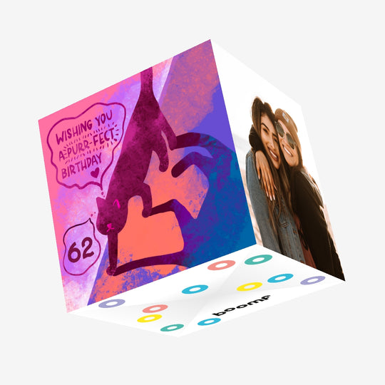 Wishing You A Purr-fect 62nd Birthday Confetti-exploding Greetings Card