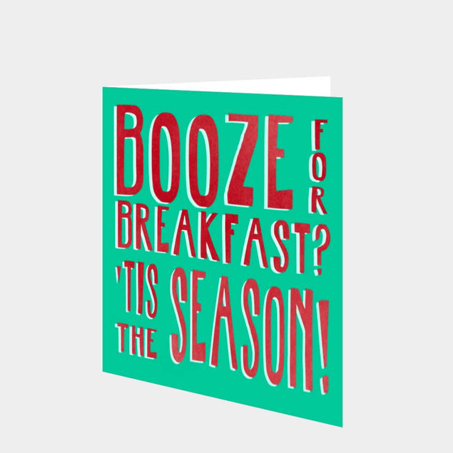 Booze For Breakfast? Christmas Card