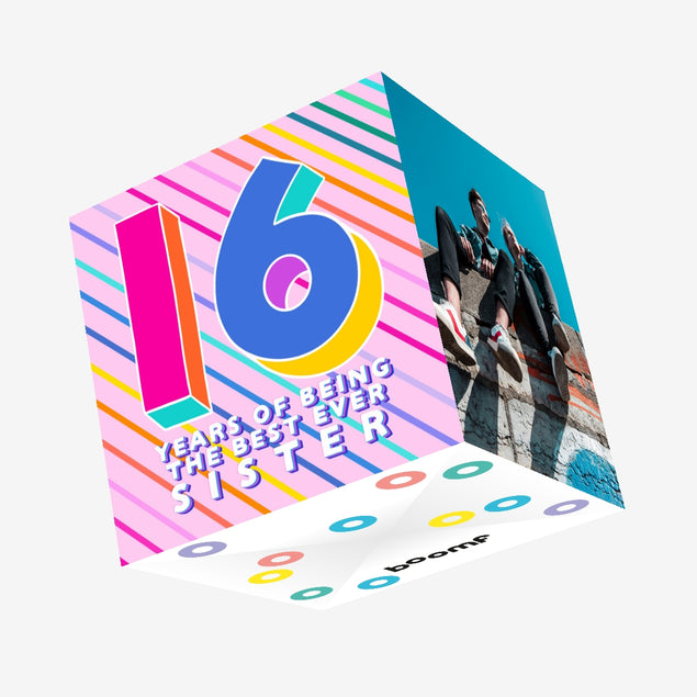 Sister Being The Best Ever 16th Birthday Confetti-exploding Greetings Card