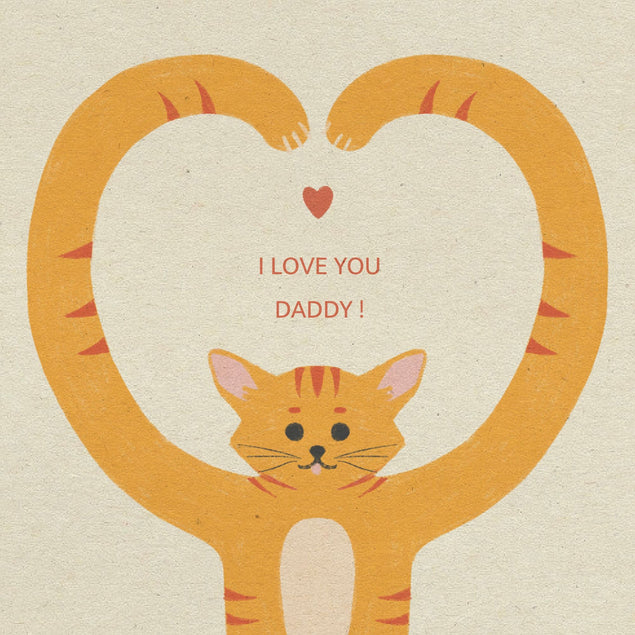 I Love You Daddy Cat Card
